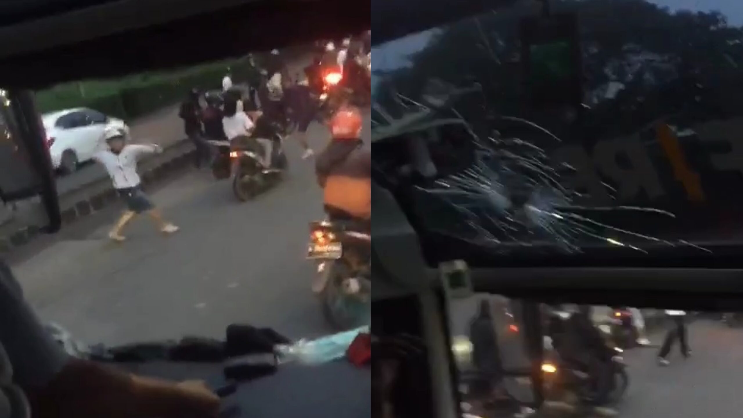 Pelemparan Batu ke Bus 1 official Persis Terluka