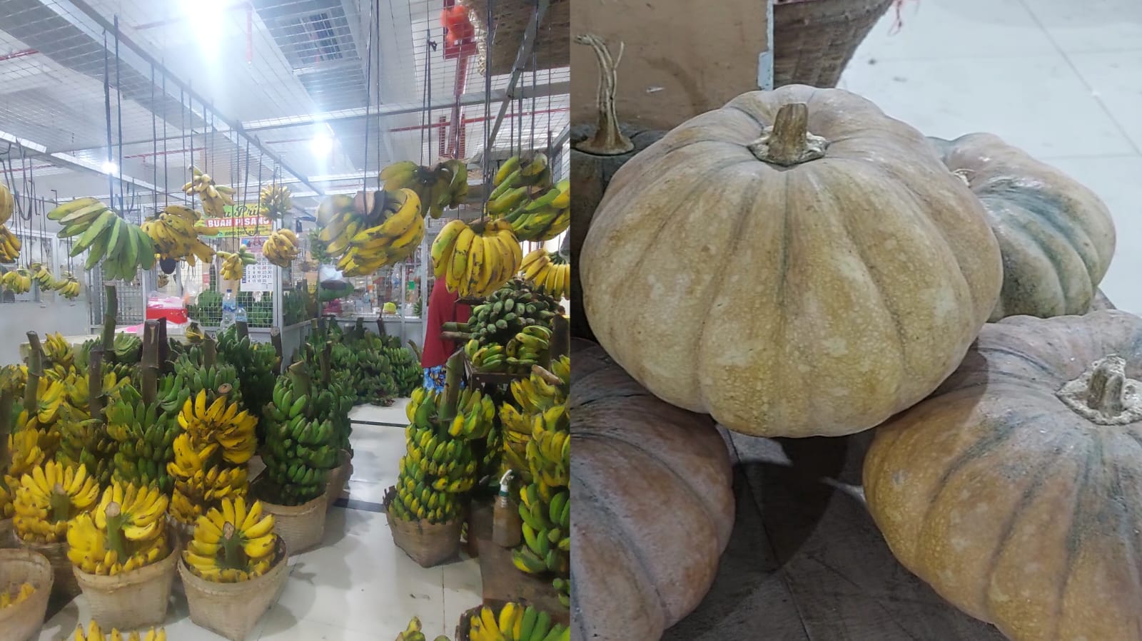 Pisang dan Labu di pasar legi Solo