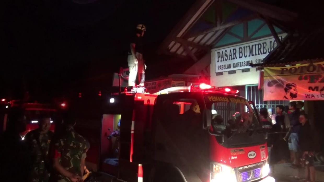 Pasar Bumirejo Kartasura Terbakar
